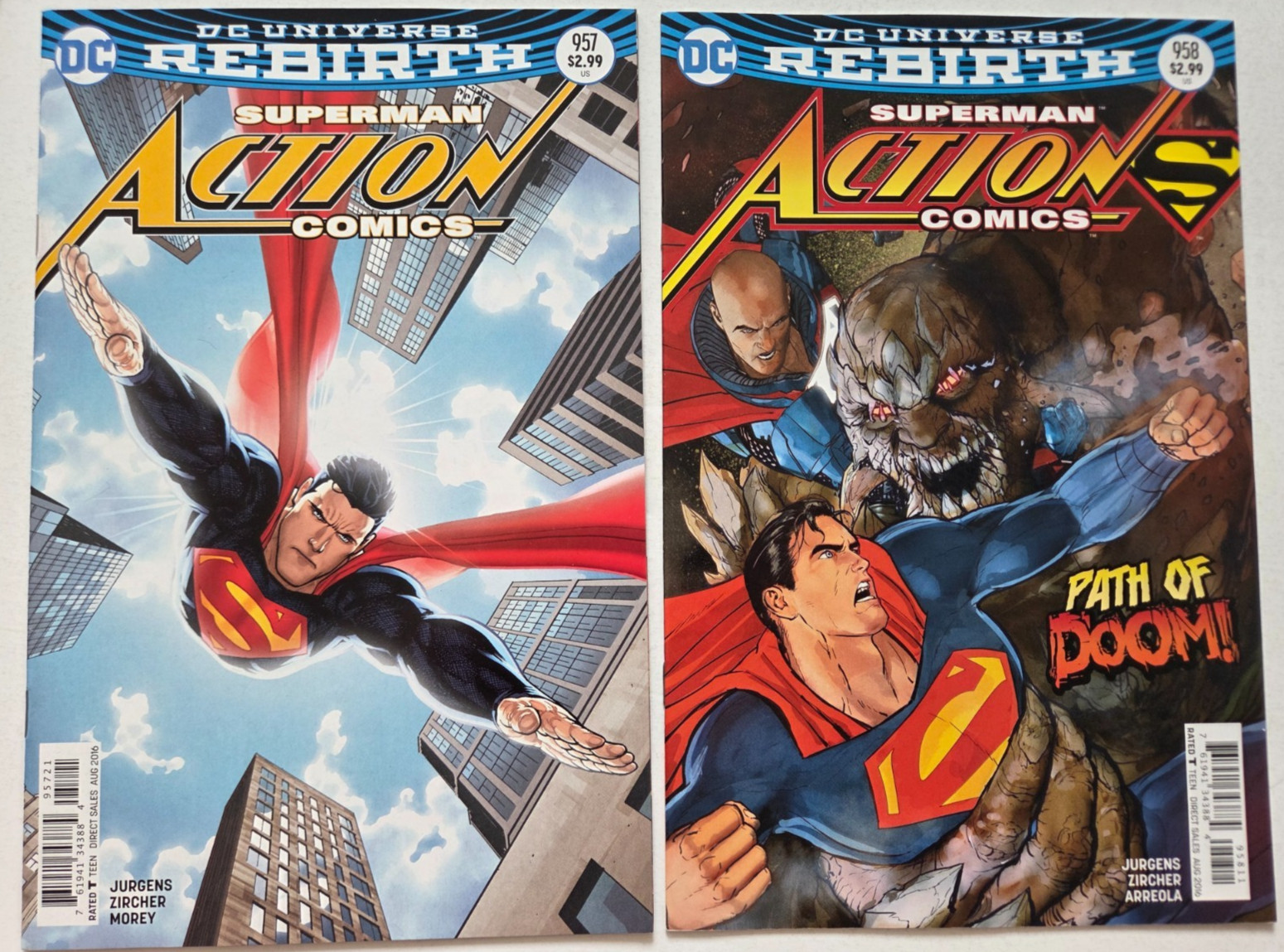 SUPERMAN ACTION COMICS SET OF 17 ISSUES 2016 DC REBIRTH RANGING #957-976 1,000 SUPERMAN ACTION COMICS SET OF 17 ISSUES 2016 DC REBIRTH RANGING #957-976 1,000