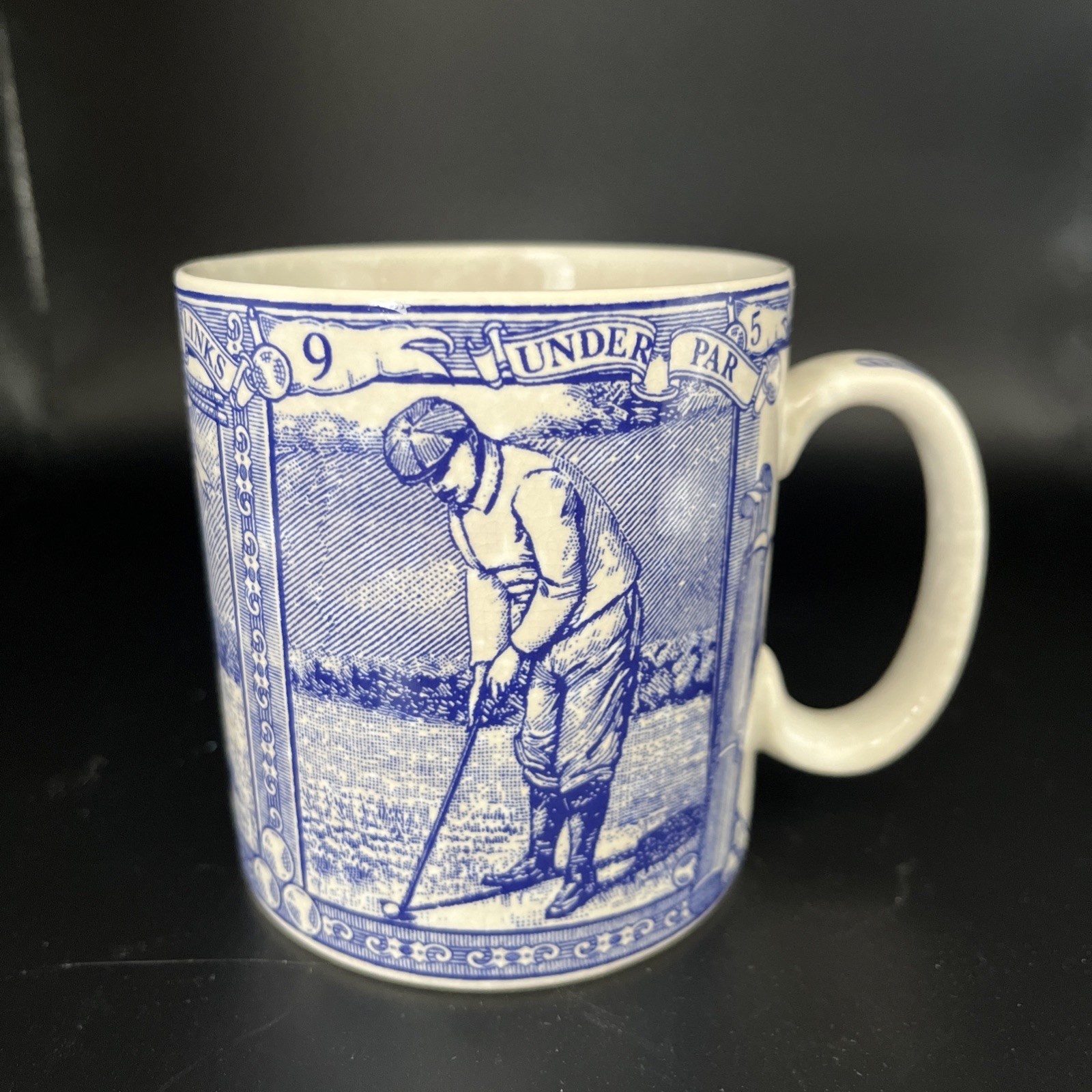 Spode The Blue Room Collection Golfer Mug Made In England 3 1/8\