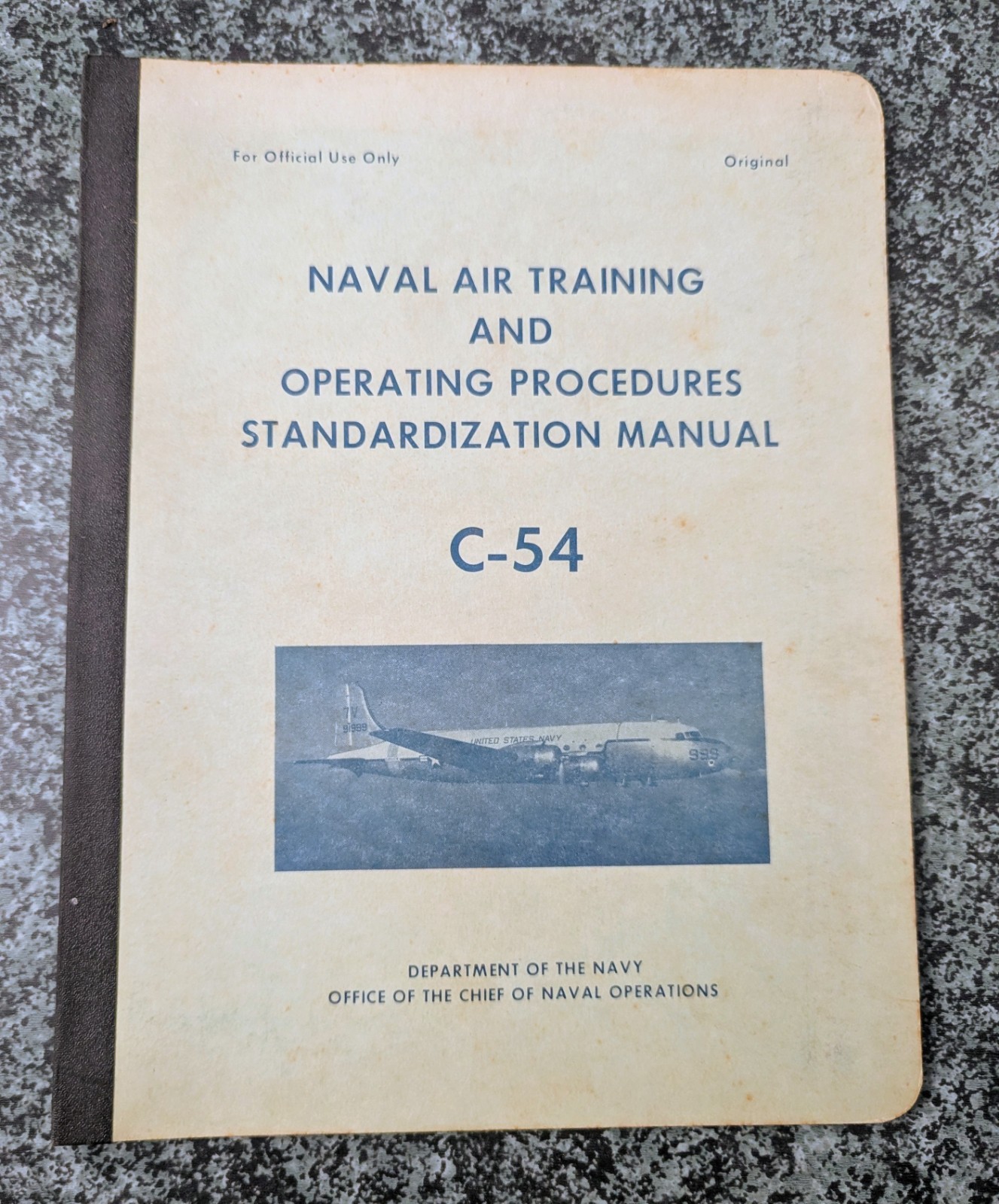 1963 C-54 NATOPS Naval Air Training & Operating Procedures Manual Original