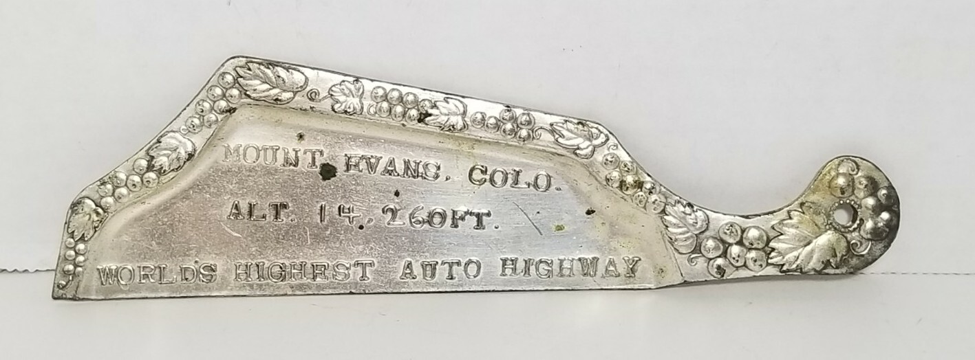 Vintage Metal Crumb Scraper Souvenir Mount Evans Colorado Auto Highway Japan