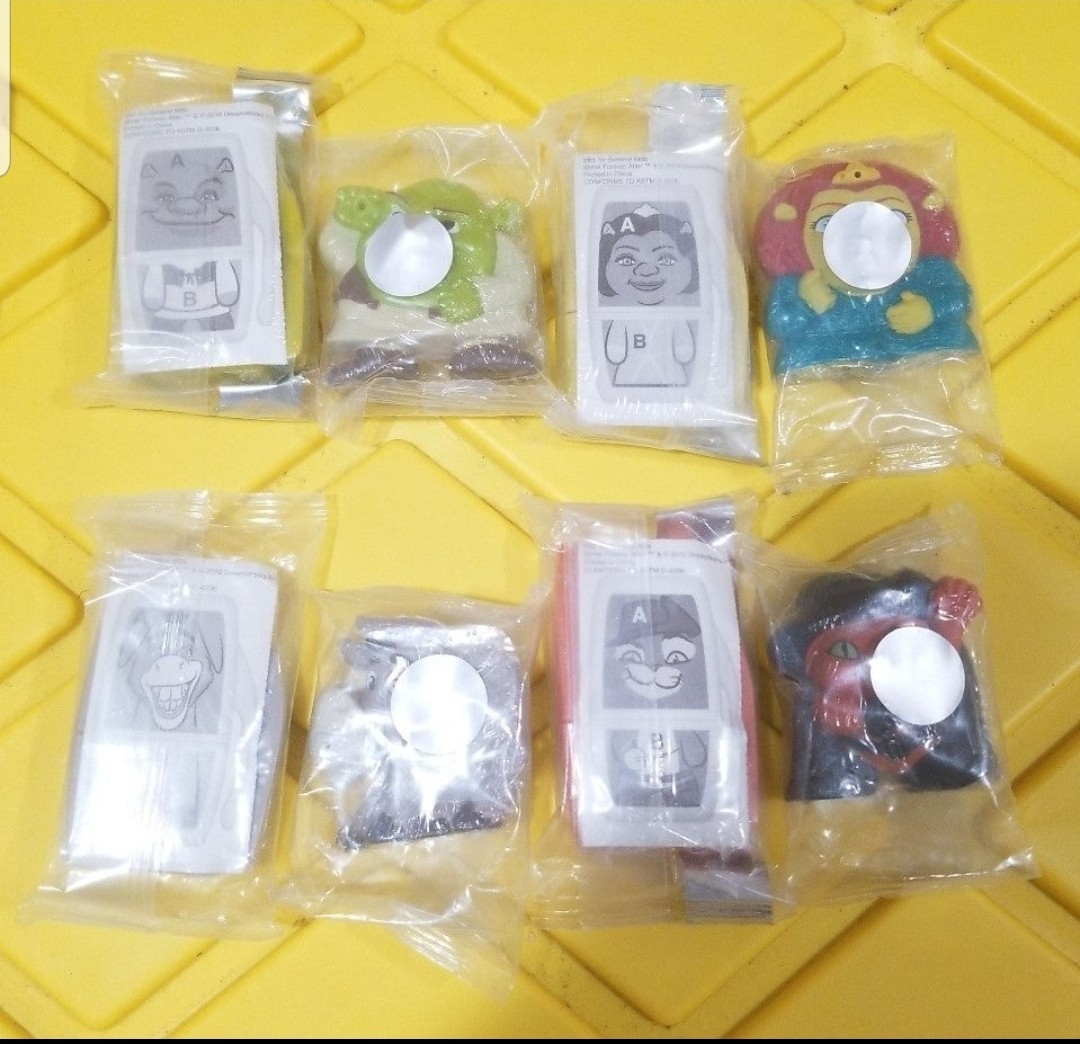 General Mills 2010 Shrek 4ever After Cereal Toy Mega Lot 8pcs Squirters Markers
