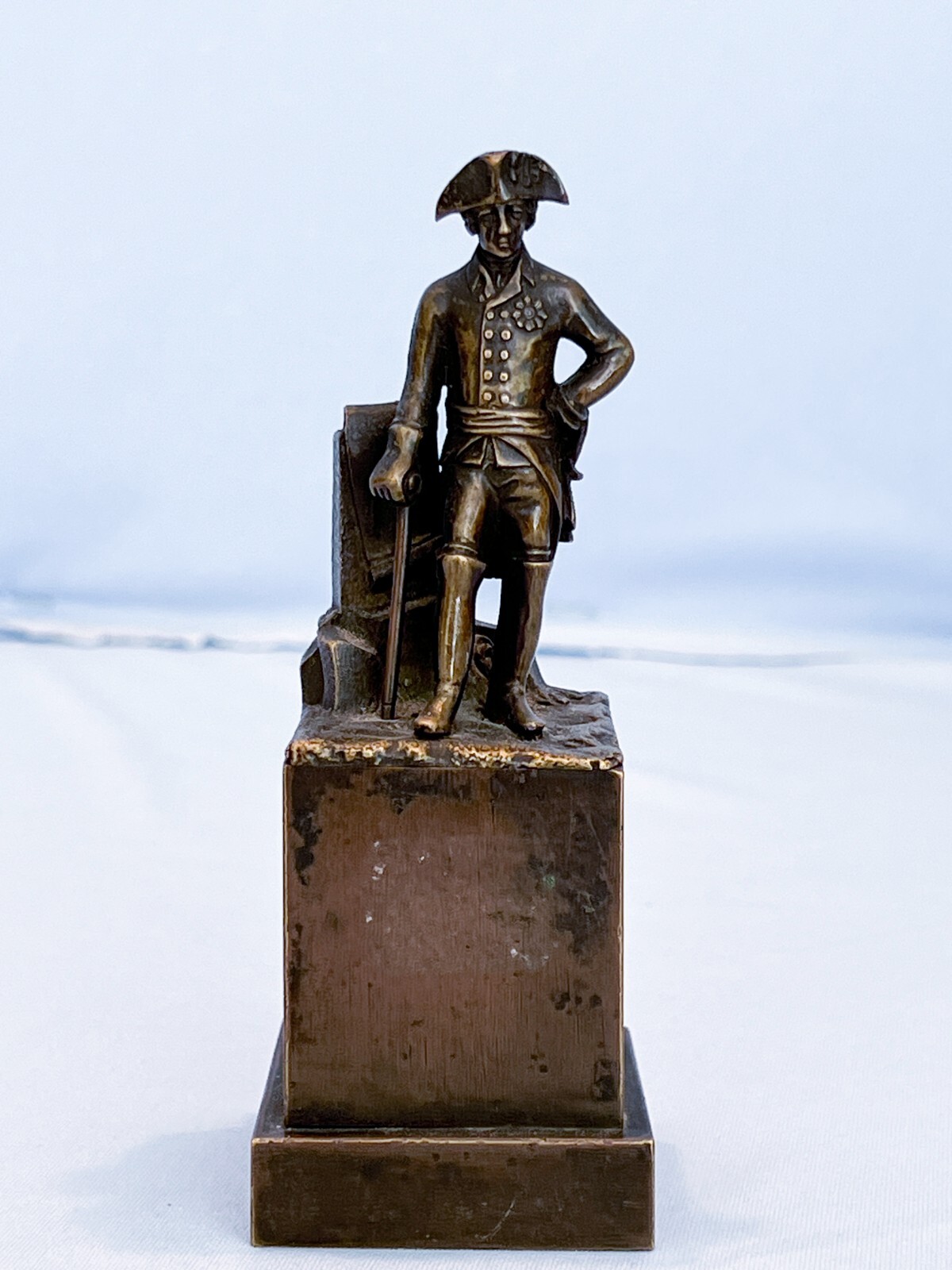 Rare 19th C Bronze Statue Prussia King Frederick the Great Old Fritz Germany