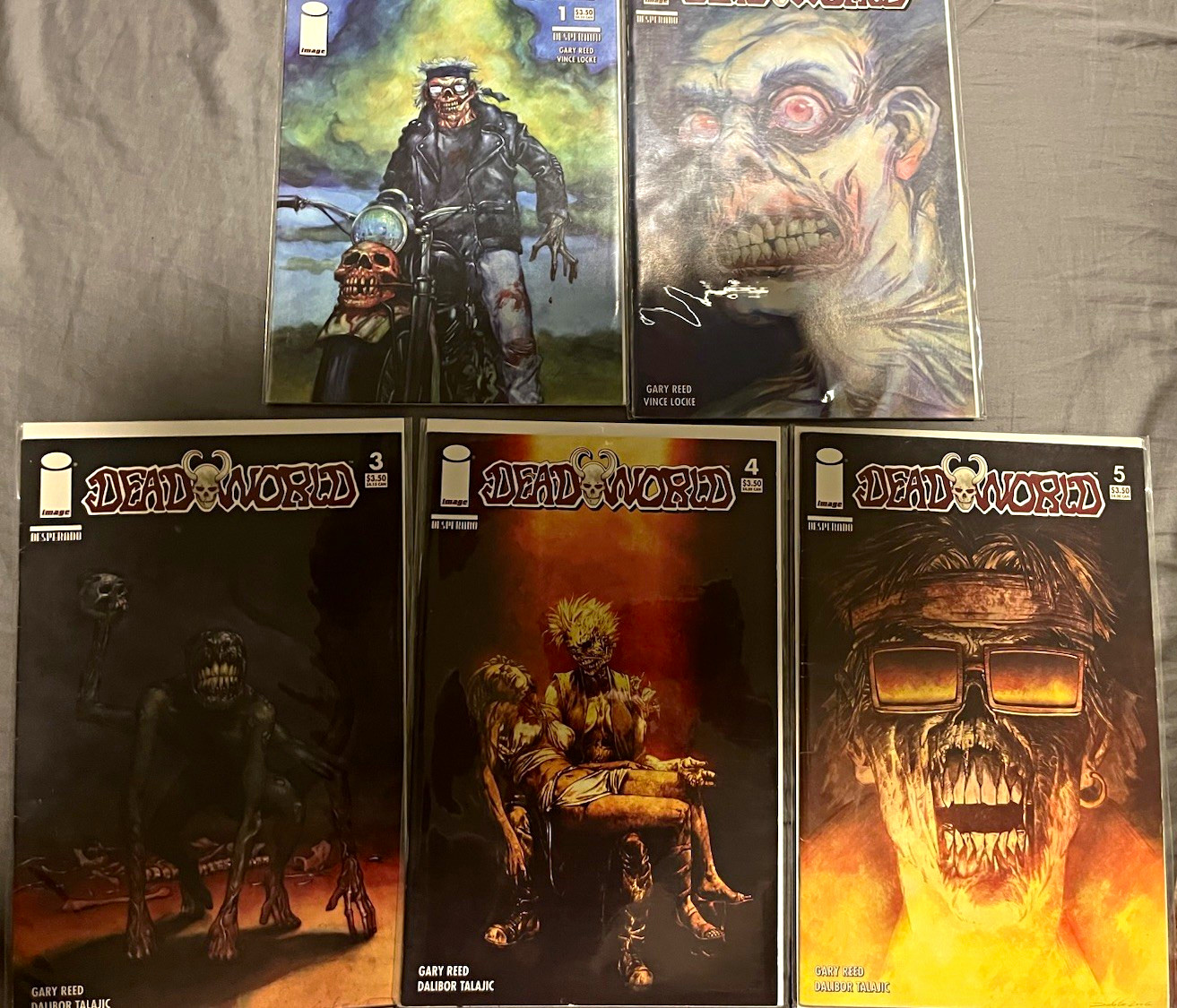 Image Comics Deadworld Comic Book Lot #1-5 Zombie Gary Reed Vince Locke