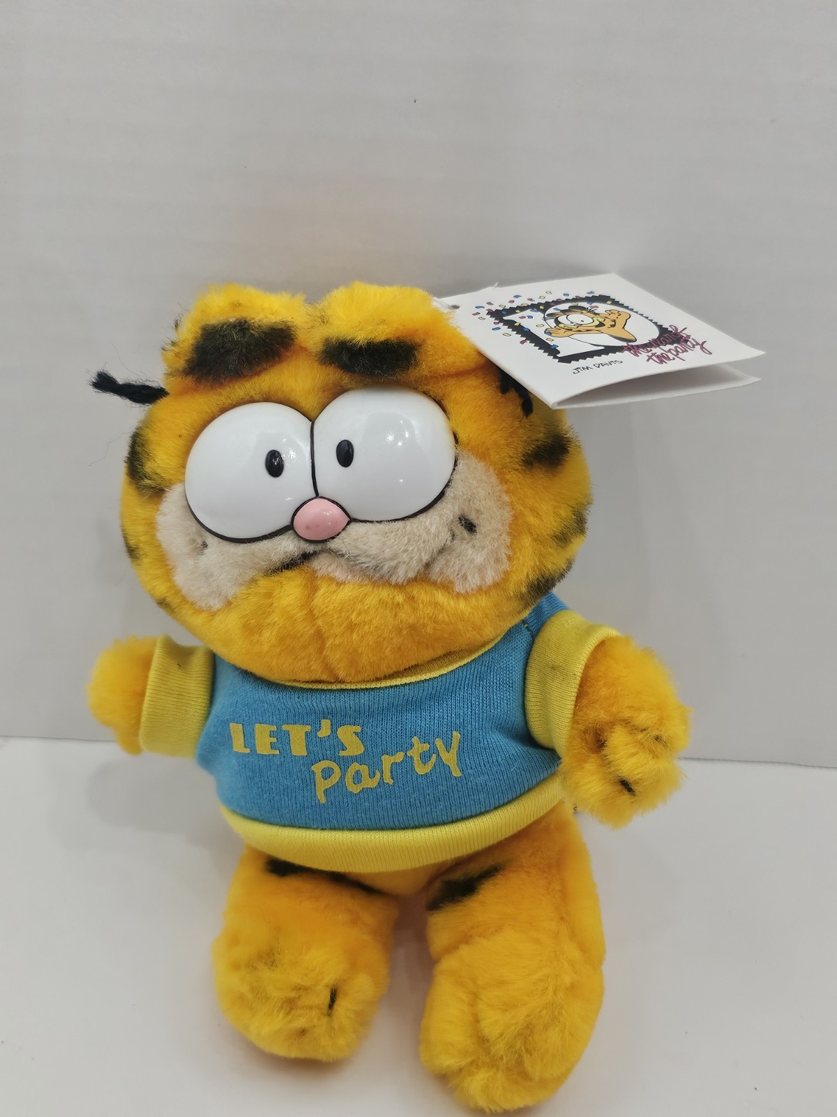 NWT Vintage 1988 Garfield -10 Year Garfield Anniversary “Let’s Party” Plush - 8”
