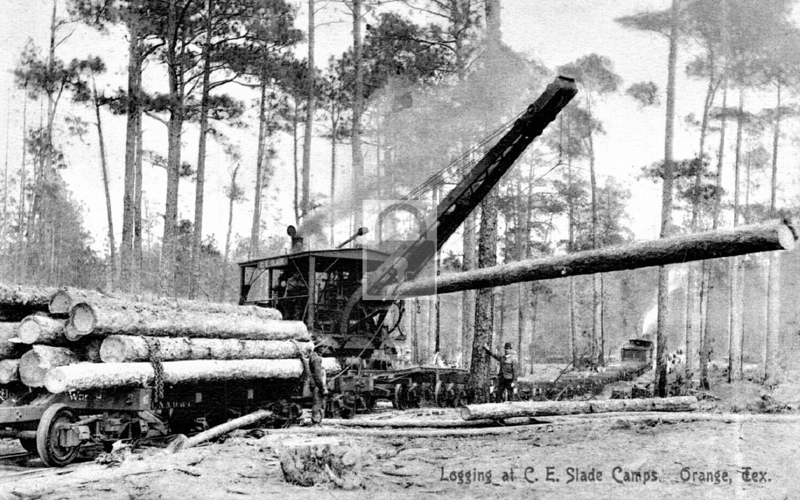 Logging Crane CE Slade Camp Orange Texas TX - Reprint