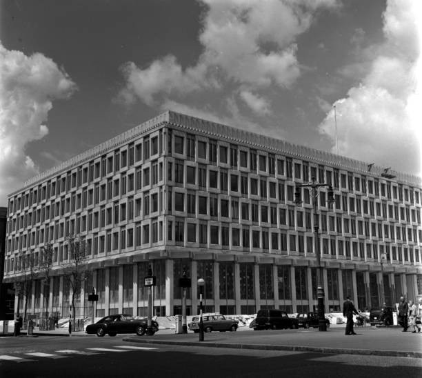 London England The US Embassy building Historic 1960s Old Photo