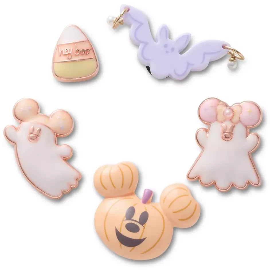 Disney Parks 2026 Halloween Mickey Minnie Cutie Ghost Croc Jibbitz Set of 5 NEW Disney Parks 2026 Halloween Mickey Minnie Cutie Ghost Croc Jibbitz Set of 5 NEW