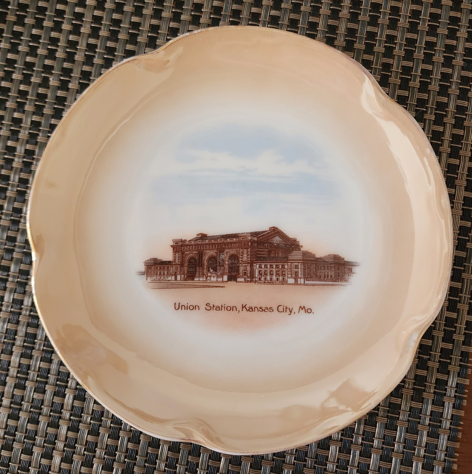 Antique J&C Jaeger Bavaria Souvenir China Kansas City Union Station RR 6\