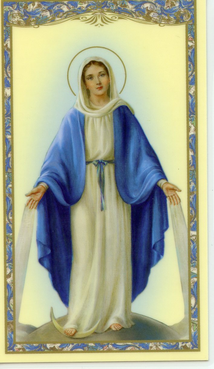 HAIL MARY  - Laminated  Holy Cards.  QUANTITY 25 CARDS