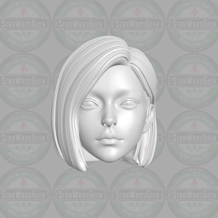 Generic Female custom head for 1:18 1:12 1:10 & 1:6 action figure