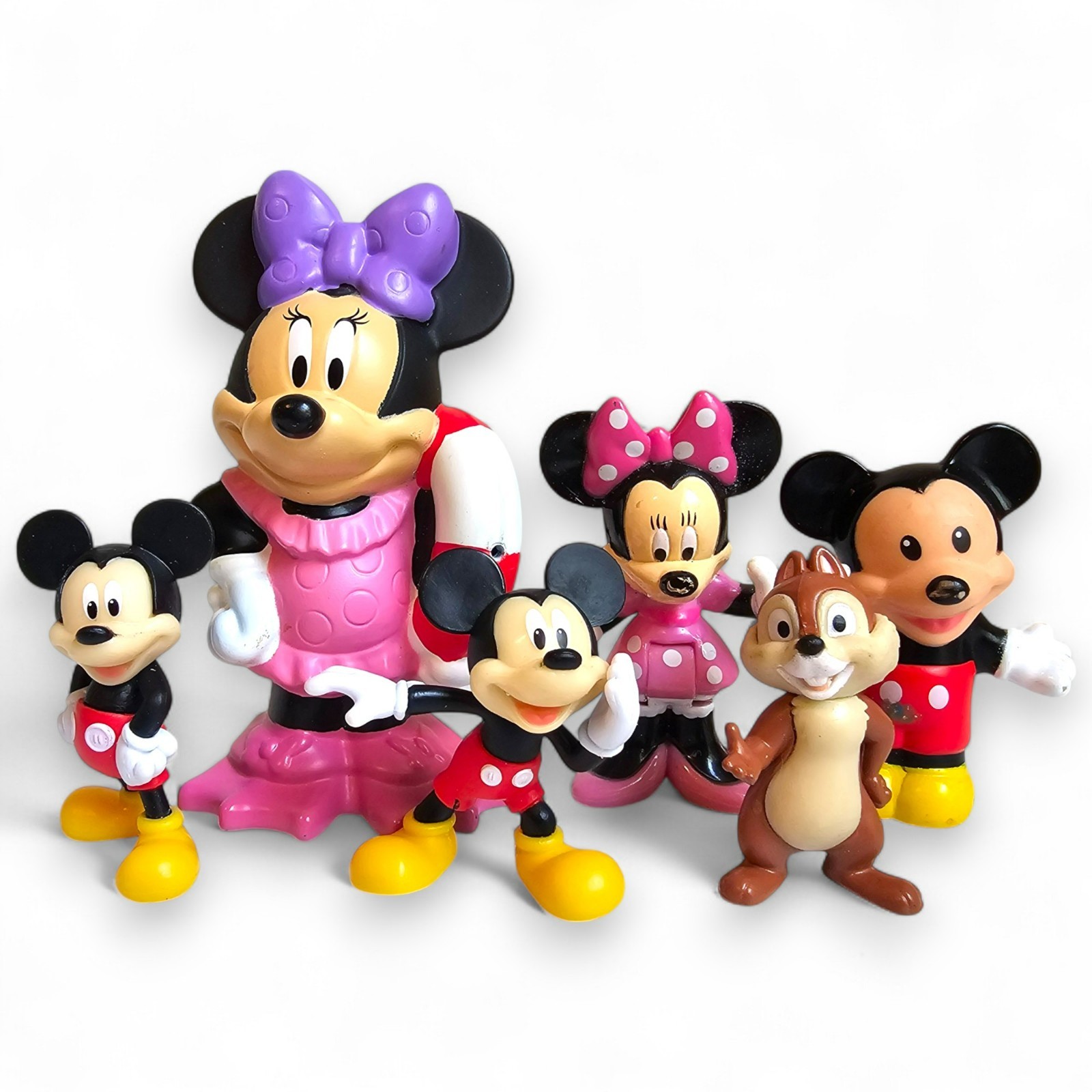 Disney Junior Mickey Mouse and Friends Mini Figure Lot of 6 Minnie Chip Dale