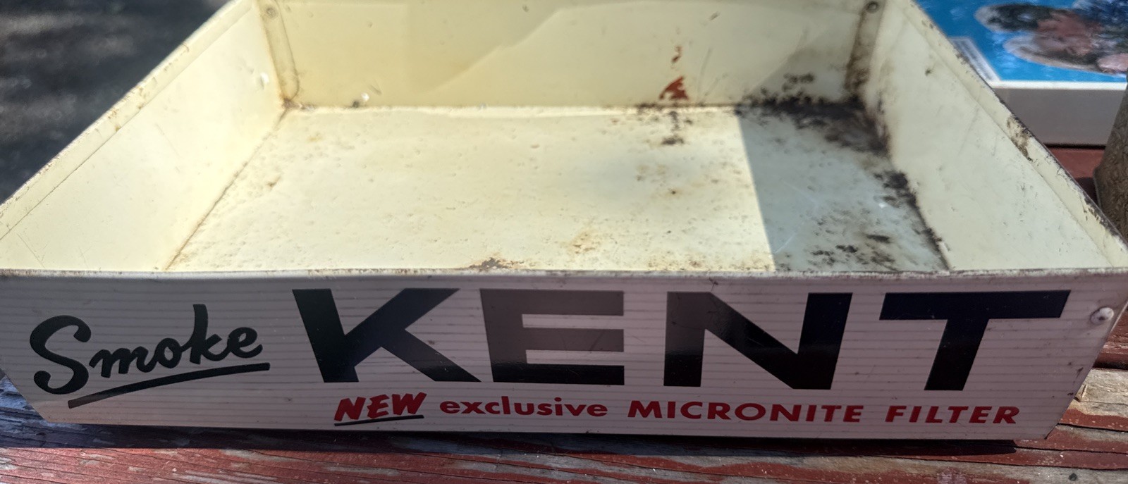 Vintage Smoke  Kent Cigarettes Advertising Metal Counter Tray