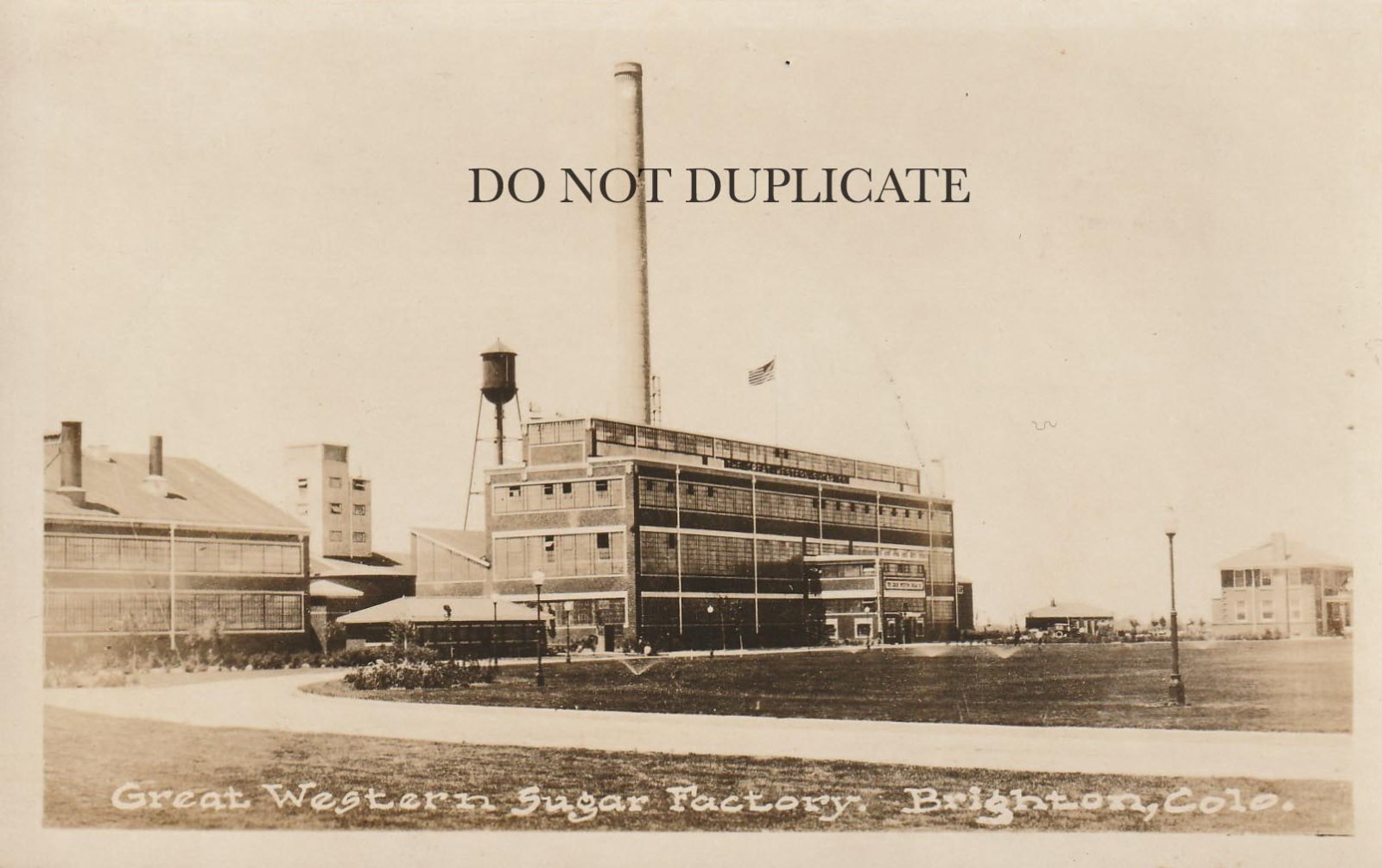 RPPC c1922 Great Western Sugar Beet Showcase Factory Brighton Colo. Postcard