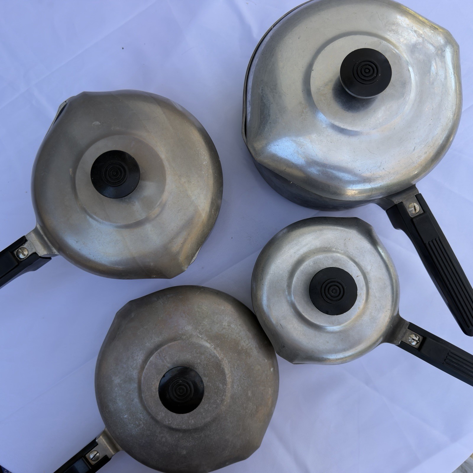 Vintage Wagner Ware Sidney-O Magnalite 4 Pc Set w/ Lids 4506 4681 4683 4684 Vintage Wagner Ware Sidney-O Magnalite 4 Pc Set w/ Lids 4506 4681 4683 4684