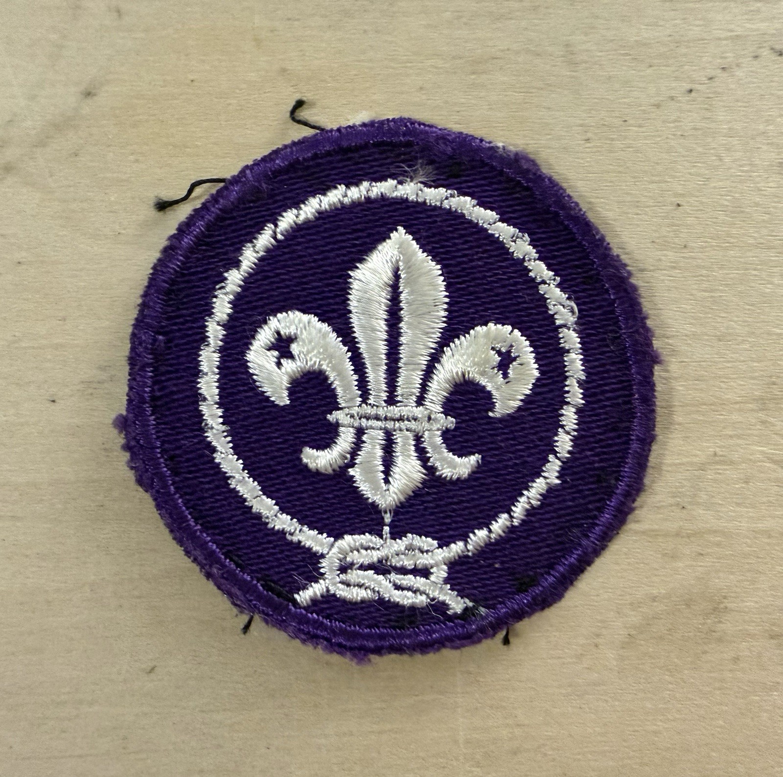 BSA World Scout Crest Patch WOSM Purple Fleur-de-lis Uniform Emblem Badge Vtg