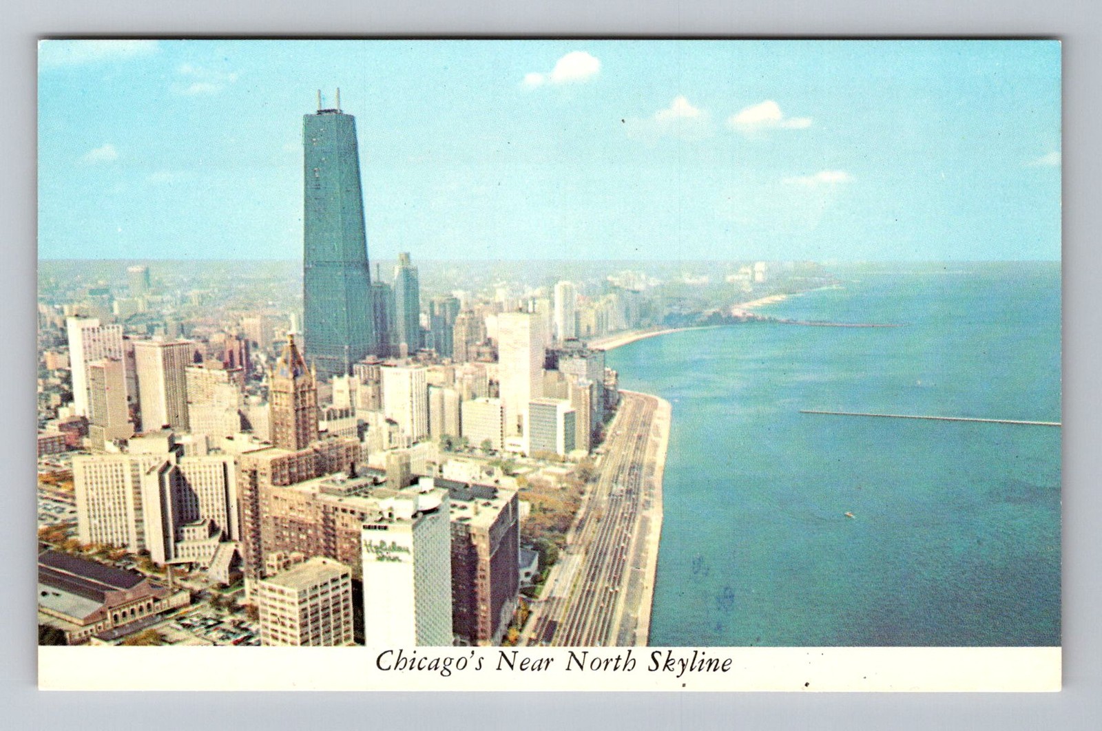Chicago IL-Illinois, Near North Skyline, Vintage Postcard