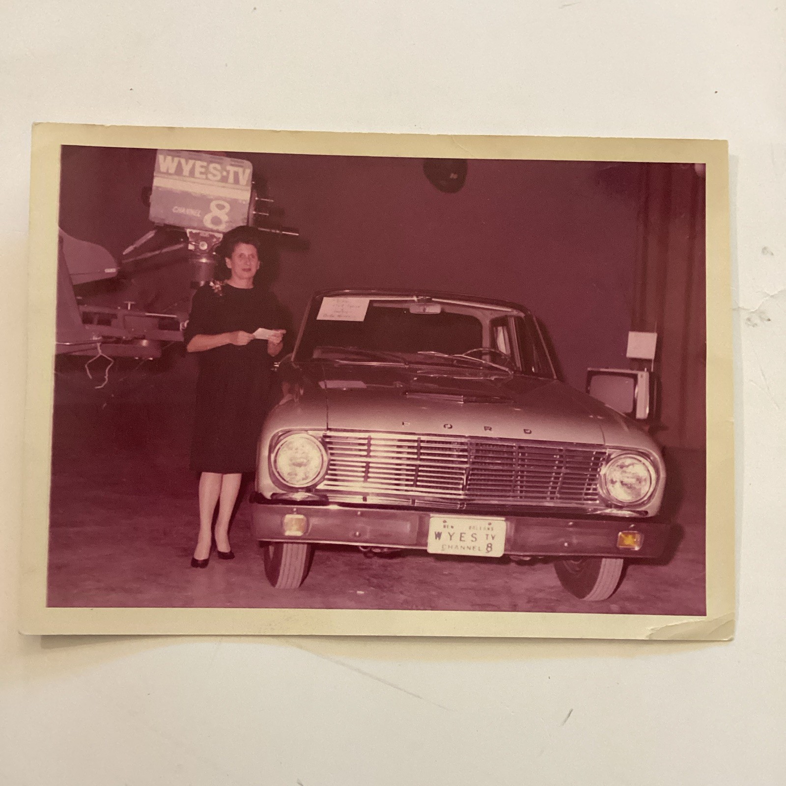 Vintage 1963 WYES-TV Channel 8 New Orleans Photo Mrs. Moise Dennery Ford Falcon Vintage 1963 WYES-TV Channel 8 New Orleans Photo Mrs. Moise Dennery Ford Falcon