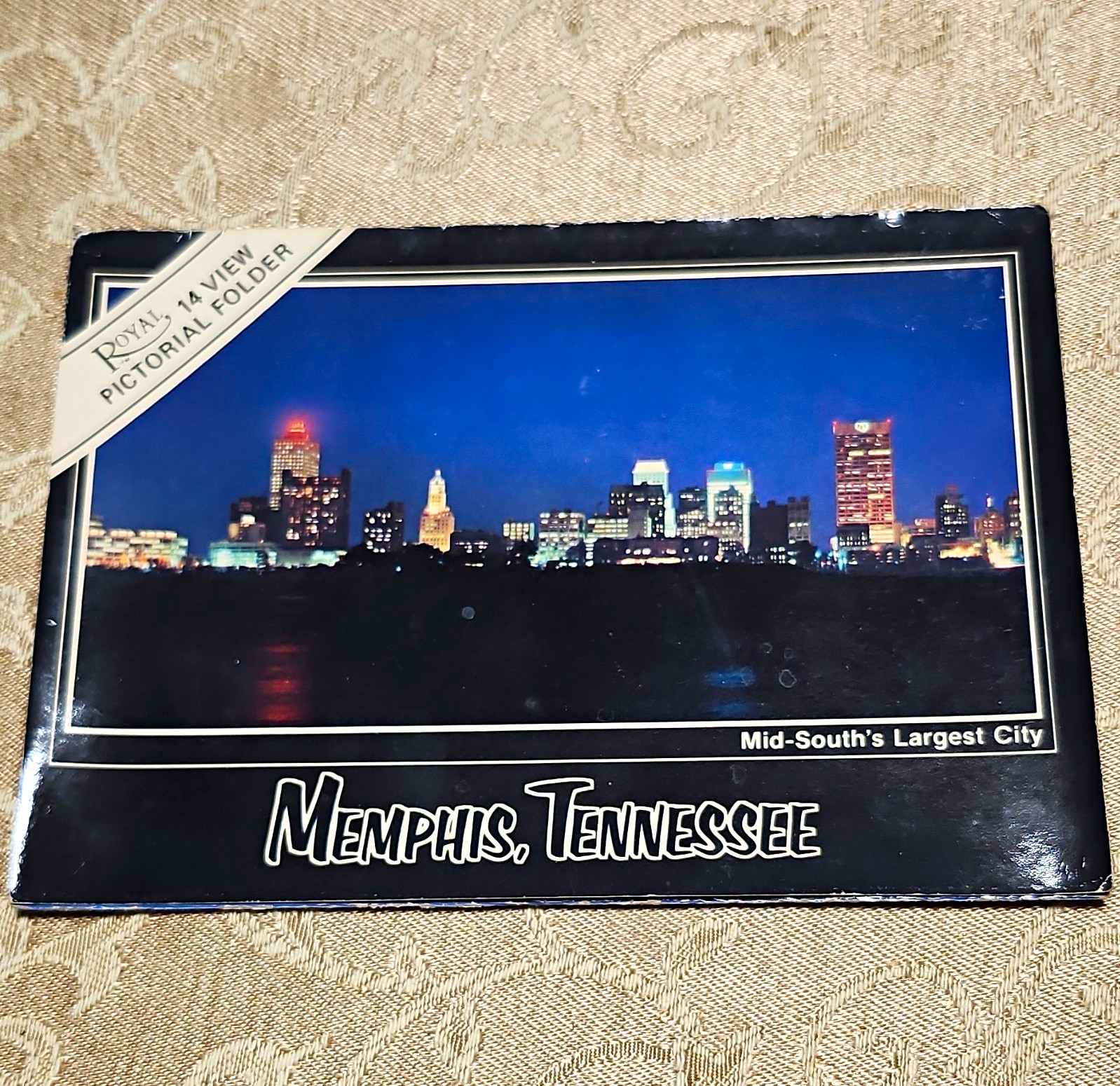 Memphis Tennessee Pictorial Folder Souvenir Postcards Lot, 14 View Memphis Tennessee Pictorial Folder Souvenir Postcards Lot, 14 View