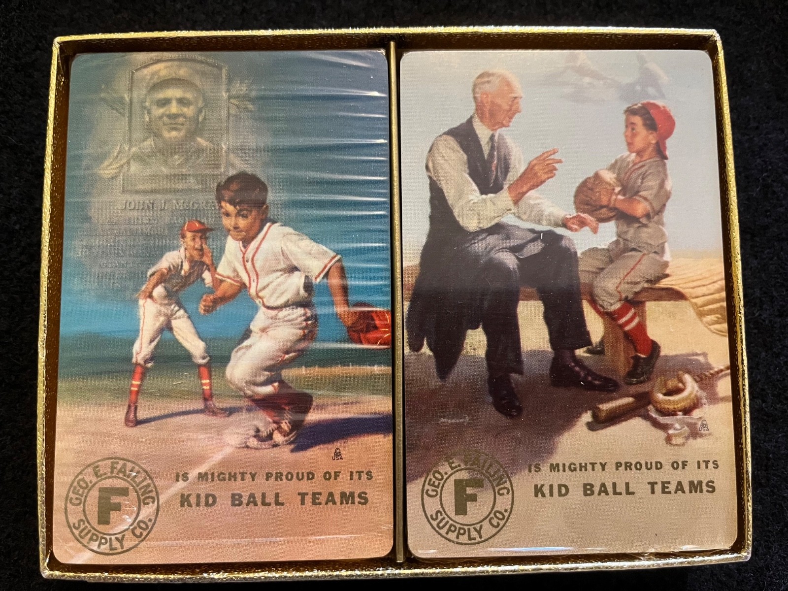 VINTAGE 1953 Brown & Bigelow Baseball Playing Cards - Double Deck SEALED Geo E F