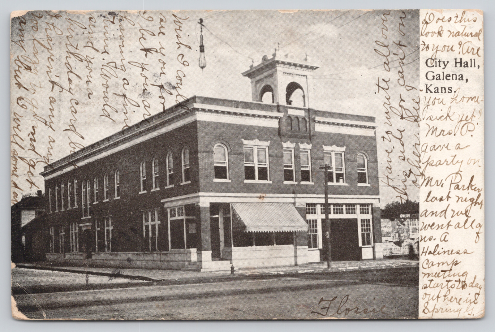 Postcard Galina, Kansas City Hall, Undivided Back A688