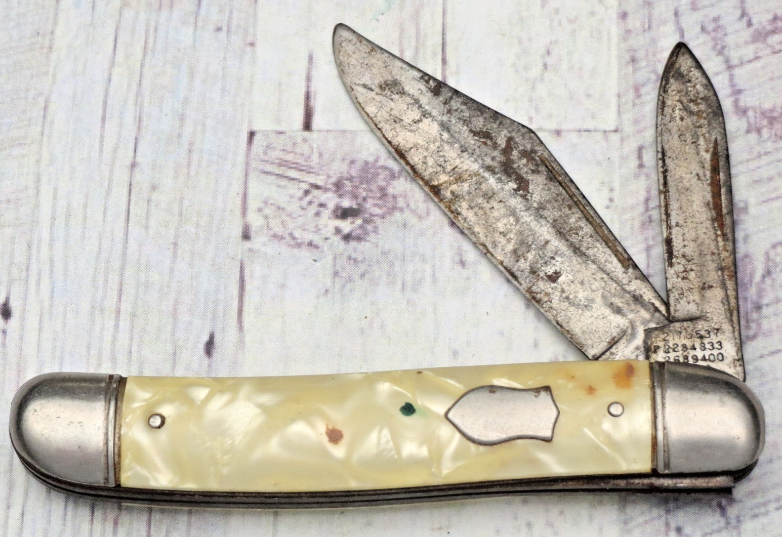 Vintage USA Stamped by Imperial Knife Co Serpentine Jack Knife - Carbon Steel