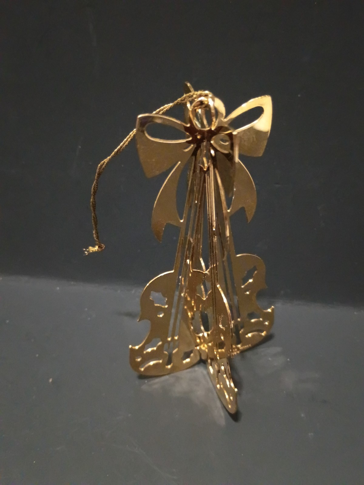 Vintage Danbury Mint 1985 23Kt Gold Plated Christmas Ornament Violins/Cello