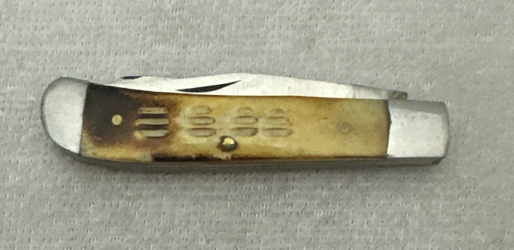 Vintage Bone Handle Pocketknife 2 Stainless Steel Blades Clip & Spey Point Vintage Bone Handle Pocketknife 2 Stainless Steel Blades Clip & Spey Point