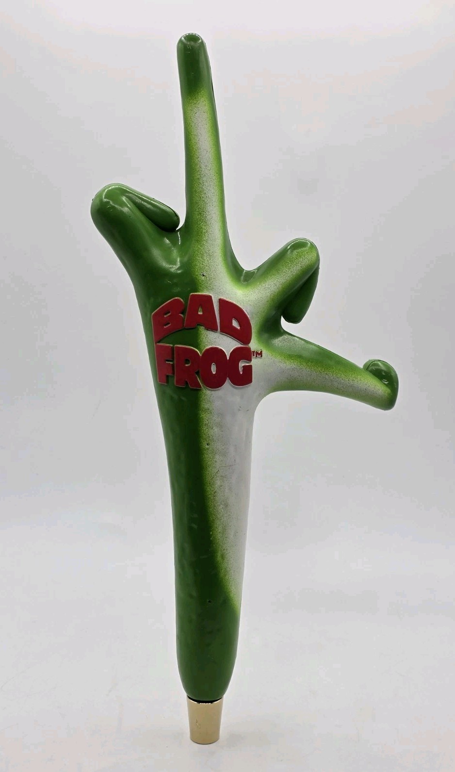 Vintage Bad Frog Beer Tap Handle Middle Finger 14.5