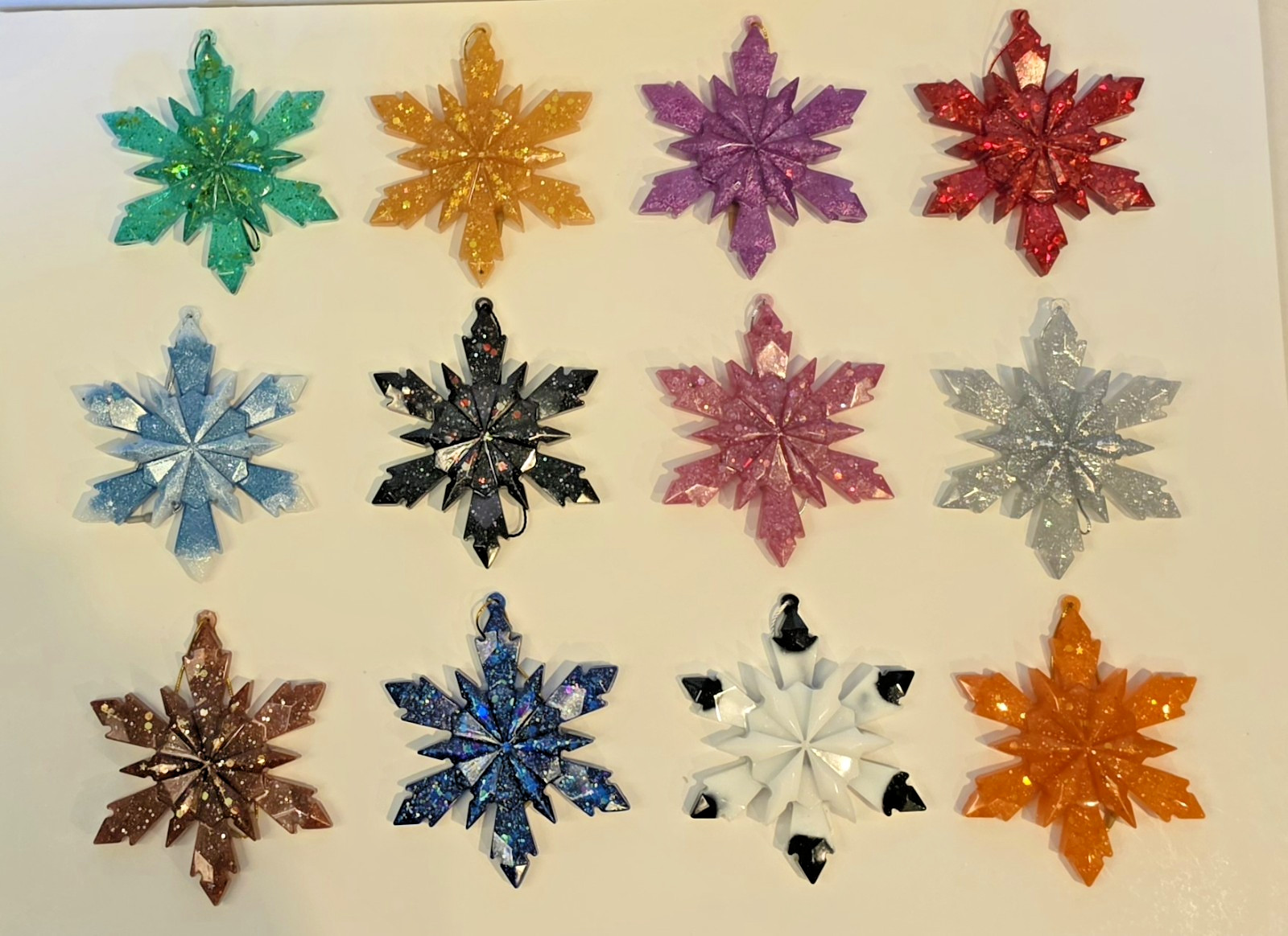 Taylor Swift Inspired Snowflake Ornaments Set of 12 1 for every album Set #1