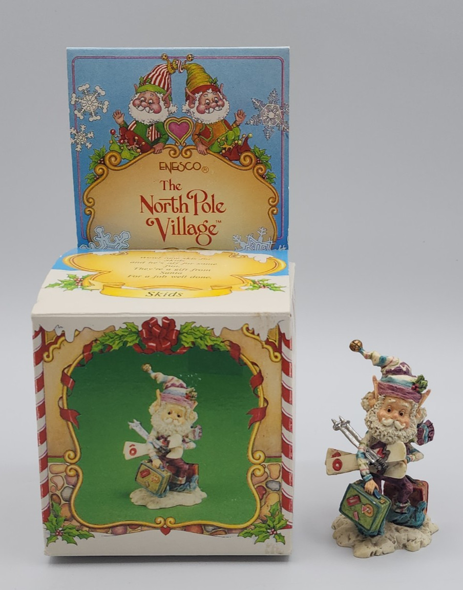 Enesco The North Pole Village Skids with Skis 876836 Figurine Sandi Zimnicki