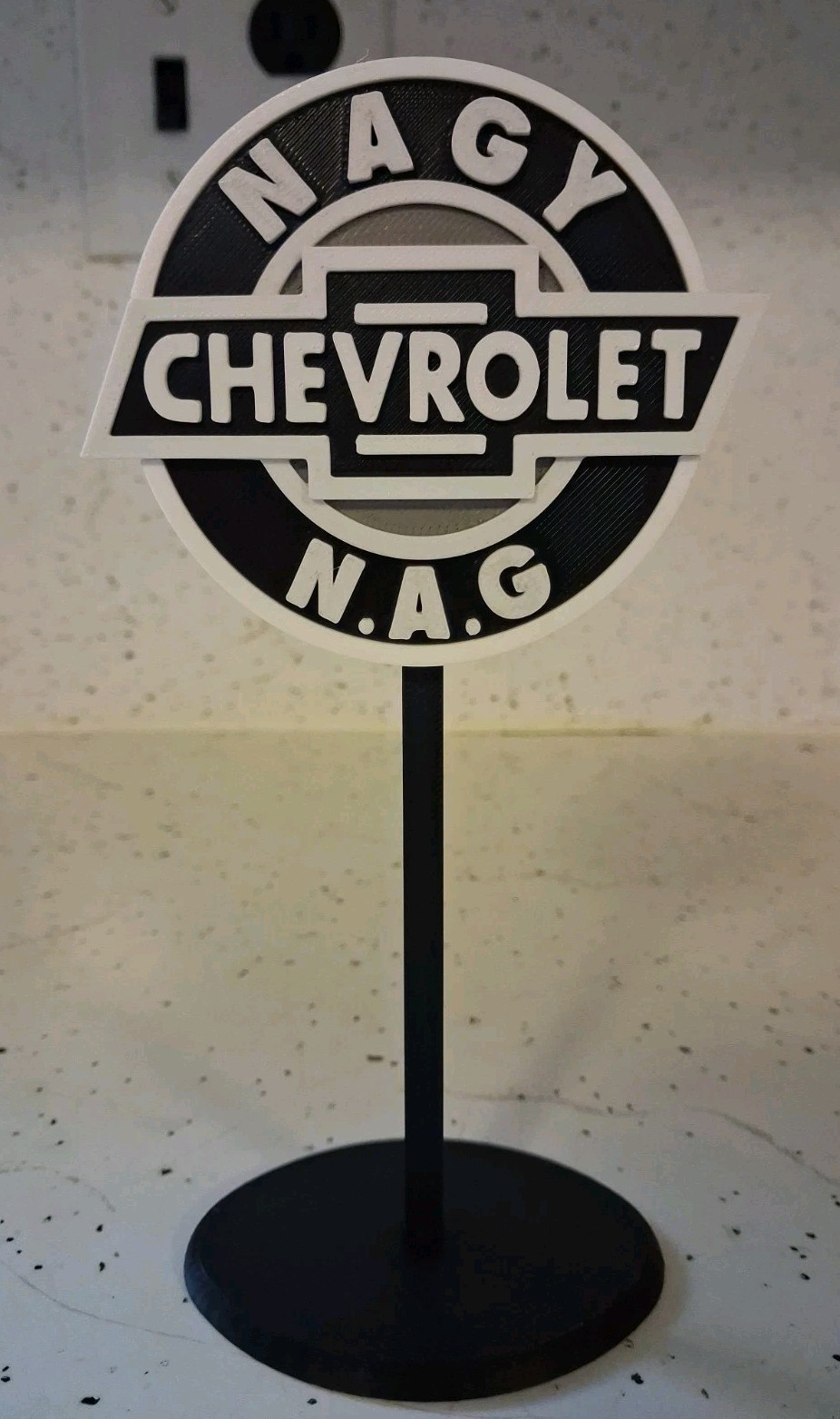 Customizable Name-Chevrolet Dealership Sign 3d-Print Miniature Display Diorama 