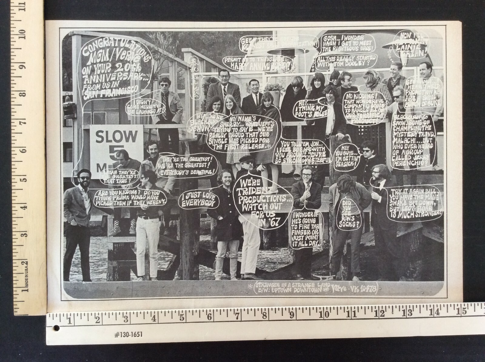 Rare Orig VTG 1967 MGM Verve 20th Anniversary Poster Style Music Ad Art Print