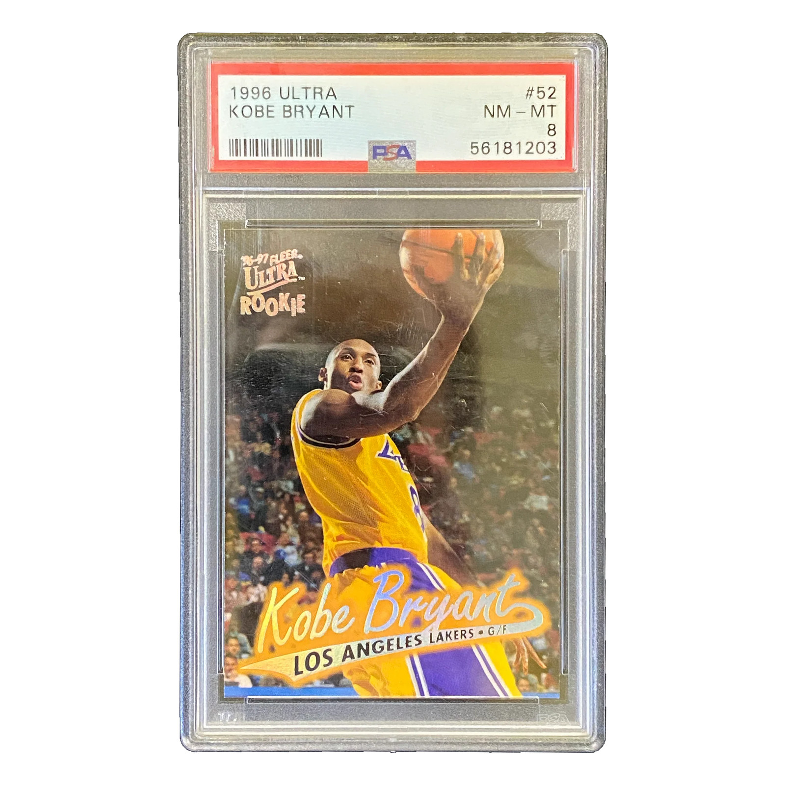KOBE BRYANT 1996/97 Fleer Ultra RC #52 PSA 8 KOBE BRYANT 1996/97 Fleer Ultra RC #52 PSA 8