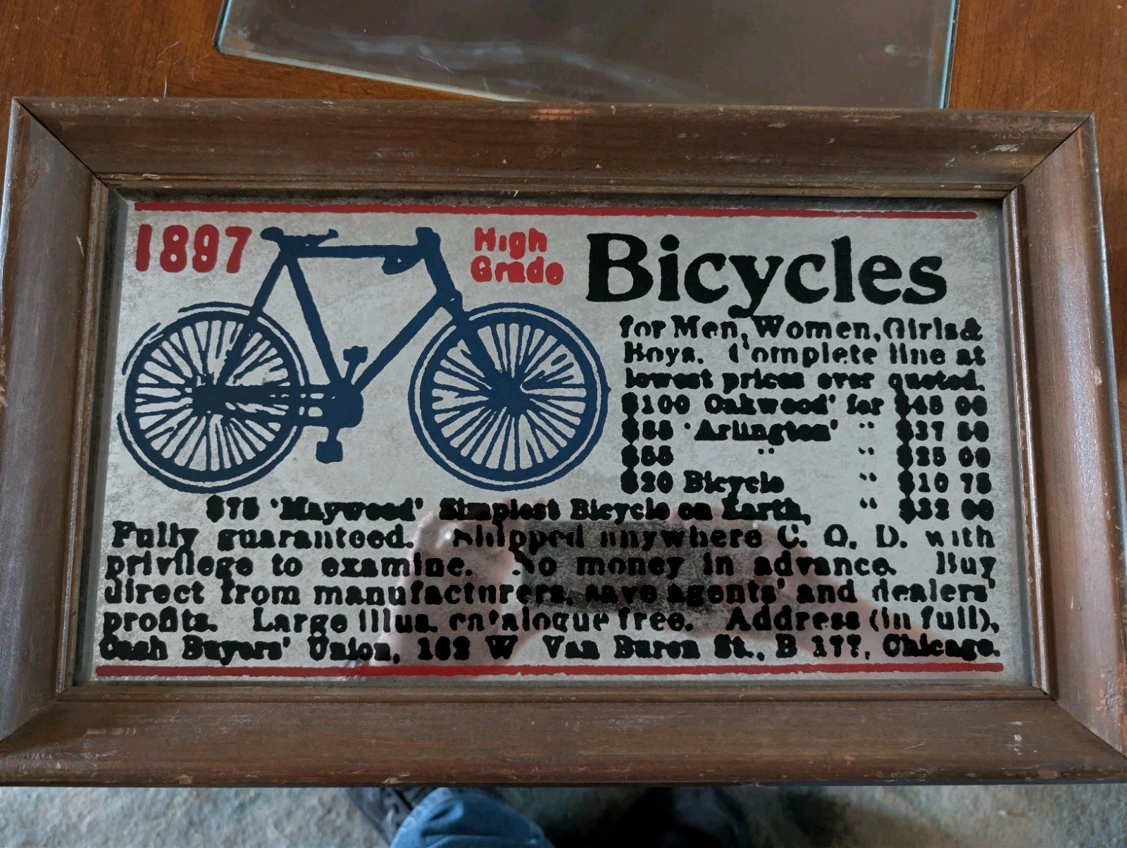 Vintage 1897 Bicycle/Bike Bar Sign Vintage 1897 Bicycle/Bike Bar Sign
