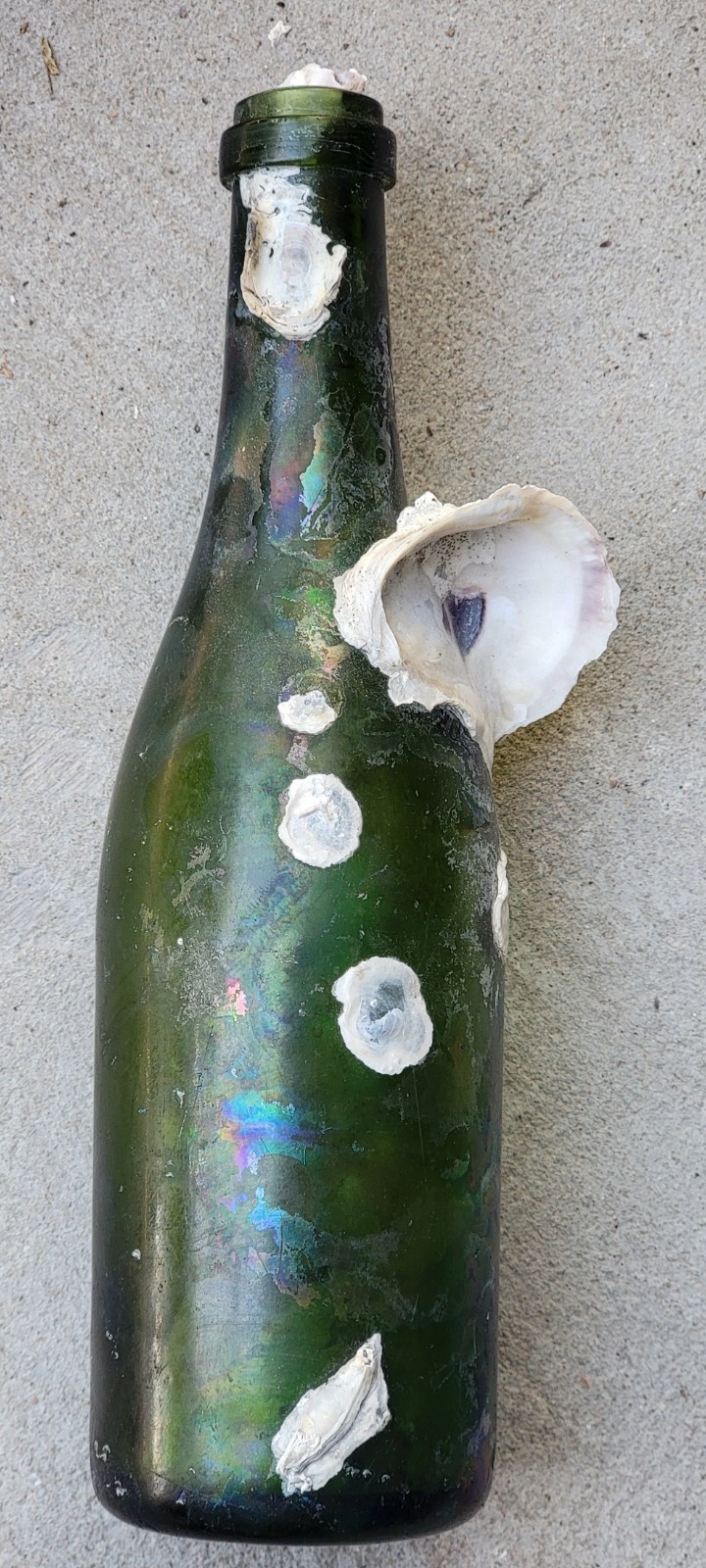 Civil War Era Blown Green Glass \ Civil War Era Blown Green Glass \
