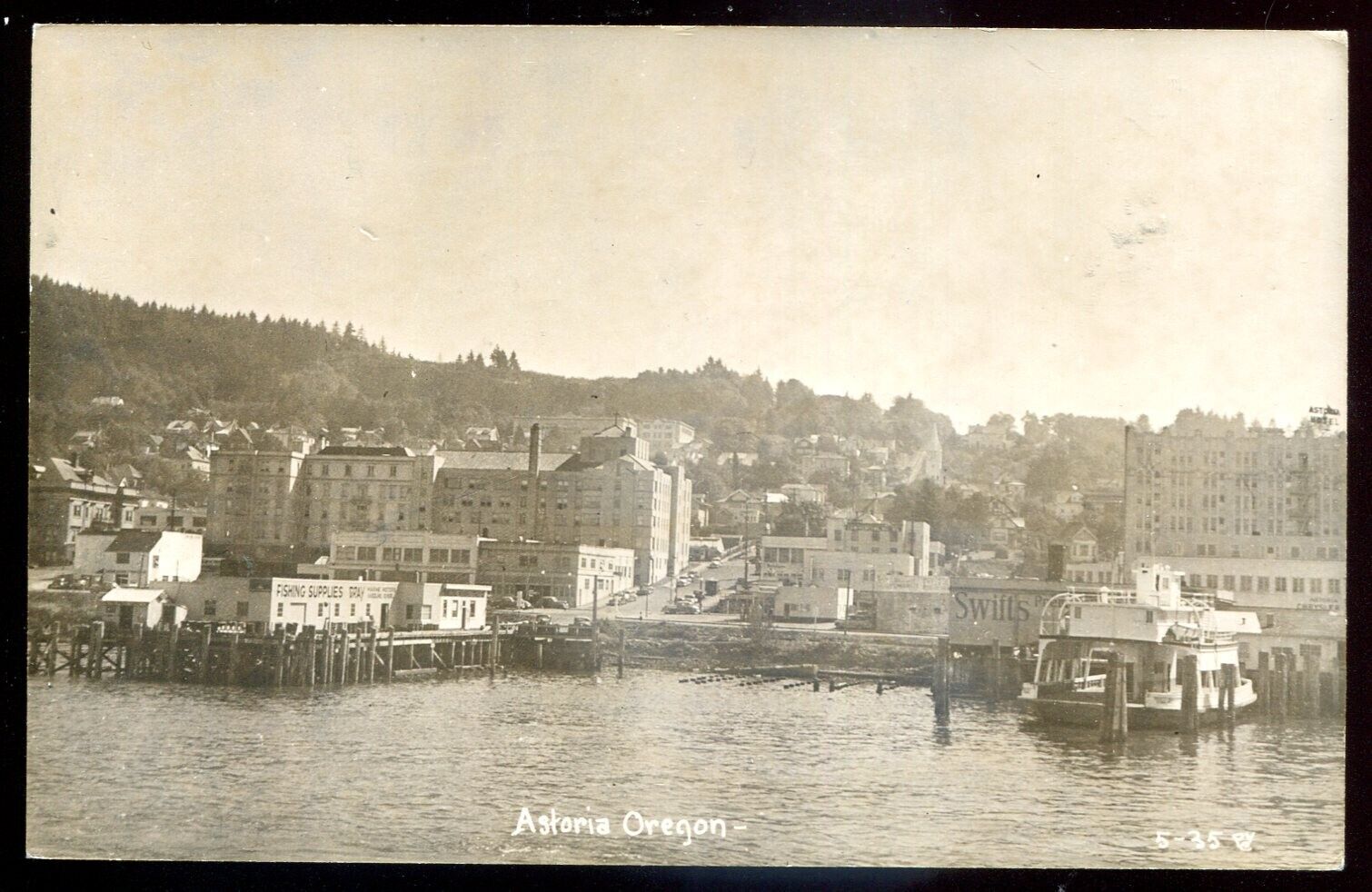 ASTORIA Oregon 1910s Harbor View. Real Photo Postcard