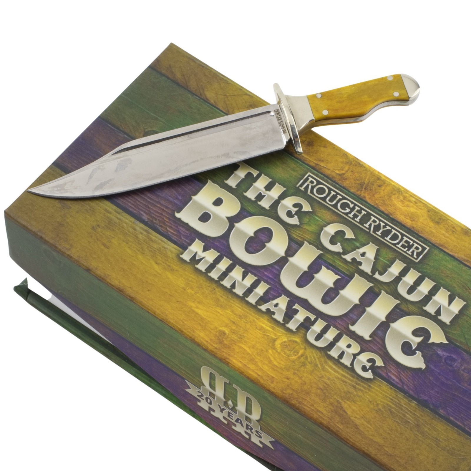 Rough Ryder Mini Cajun Bowie Fixed Blade Knife RR1902 4.5\