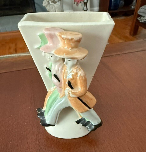 Vintage Ceramic Men with Top Hats Planter
