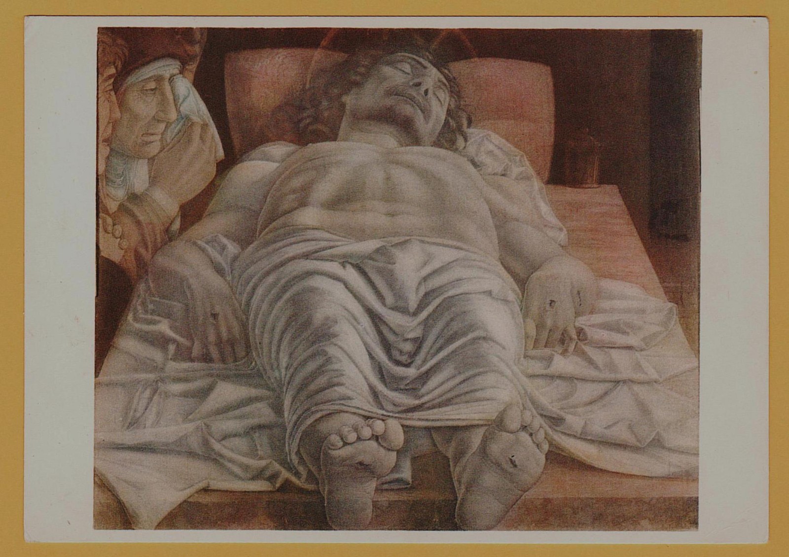 Dead Jesus Christ ART Andrea Mantegna Italy Religious Vintage Postcard OLD