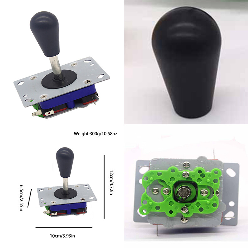 Happ American Competition Style Arcade Joystick BLACK 4/8 Way Elliptical Handle Happ American Competition Style Arcade Joystick BLACK 4/8 Way Elliptical Handle