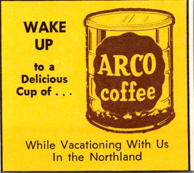 Arco Coffee Wake Up To A Delicious Cup 1950s MN Ad TAK2-S49