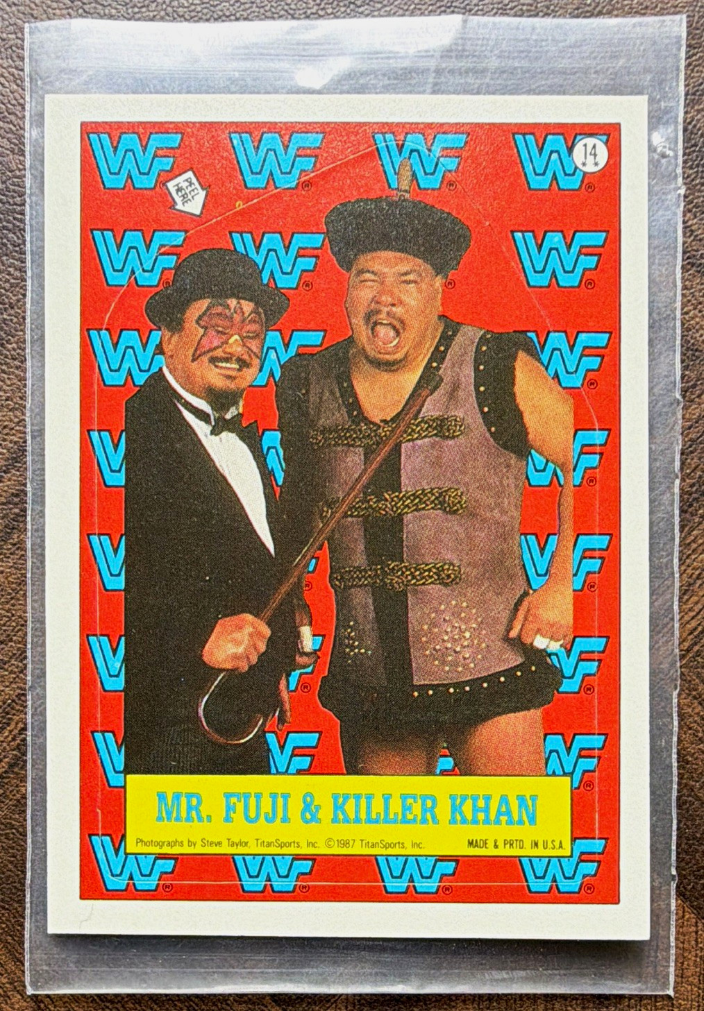 Topps TitanSports 1987 WWF Mr. Fuji & Killer Khan #14 