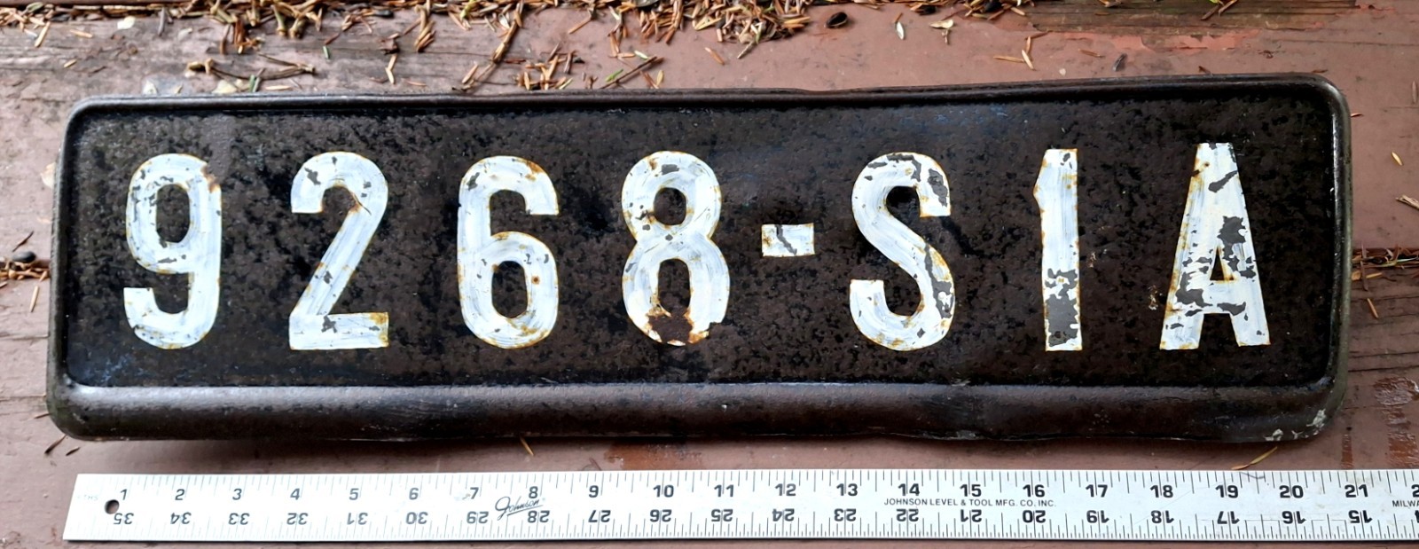 🌎 - FRENCH WEST AFRICA / Senegal 1960 First issue Dakar license plate, big orig