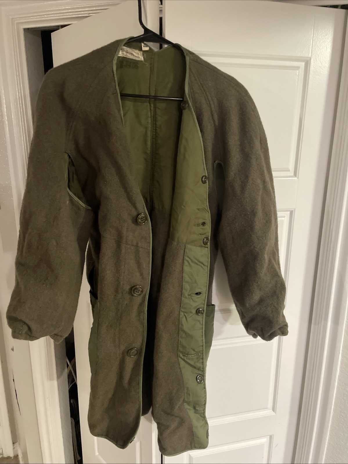 Vintage WWII Korean War US Army Trench Coat Wool Liner Medium Pat RE 21676 M Vintage WWII Korean War US Army Trench Coat Wool Liner Medium Pat RE 21676 M