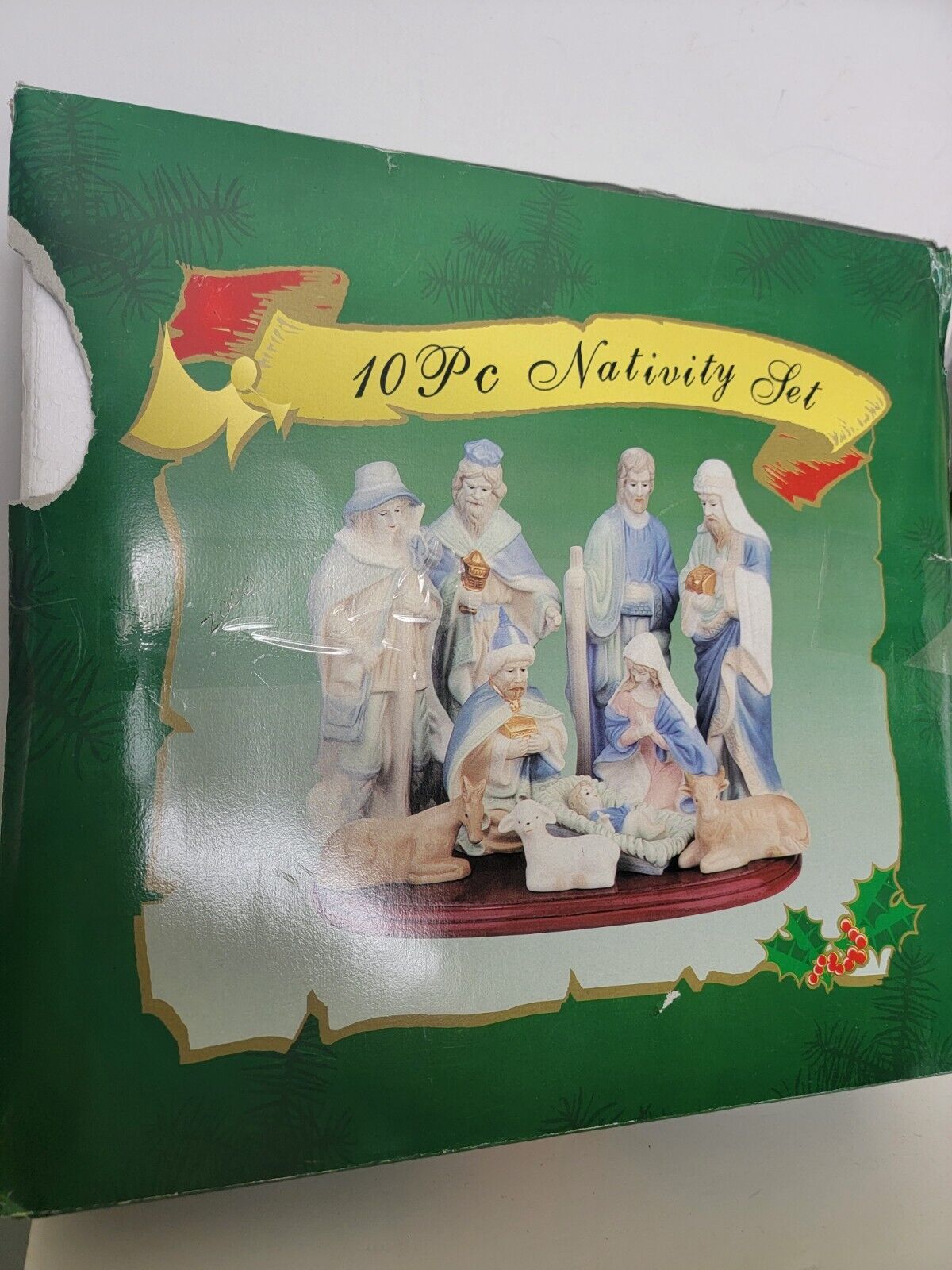 Vintage 1999 10 Piece Nativity Scene Porcelain Christmas Holiday Decor Christian