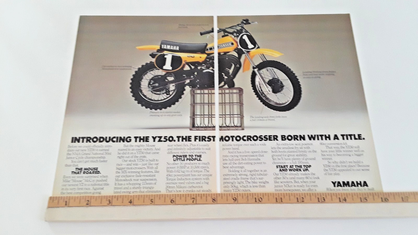 1980 YAMAHA YZ50 - ORIGINAL 2 PAGE AD