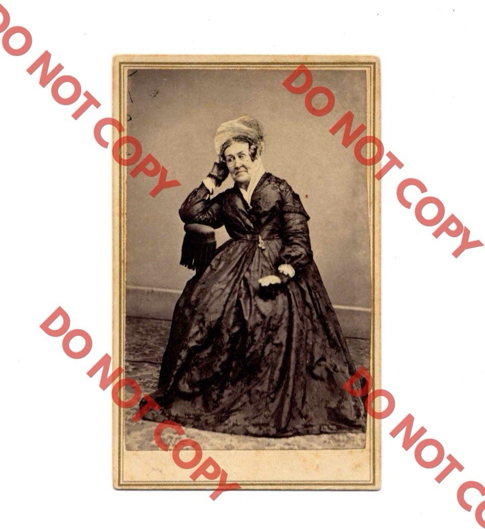 RARE c. 1870 Caroline C Fillmore (PRESIDENT MILLARD WIFE) CDV Antique Photo