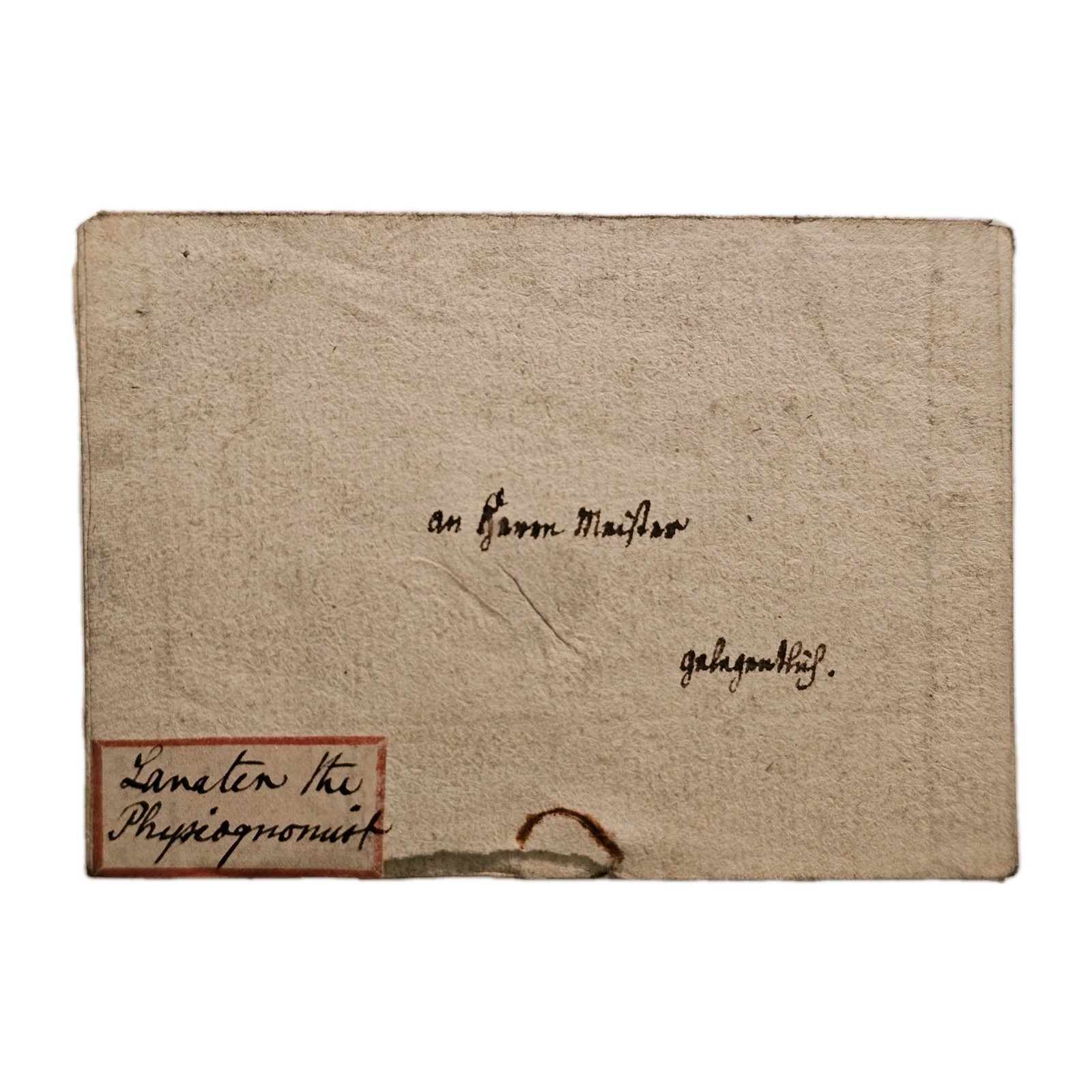 Johann Caspar Lavater Autograph Cover to Herr Maÿer 18thC Physiognomist