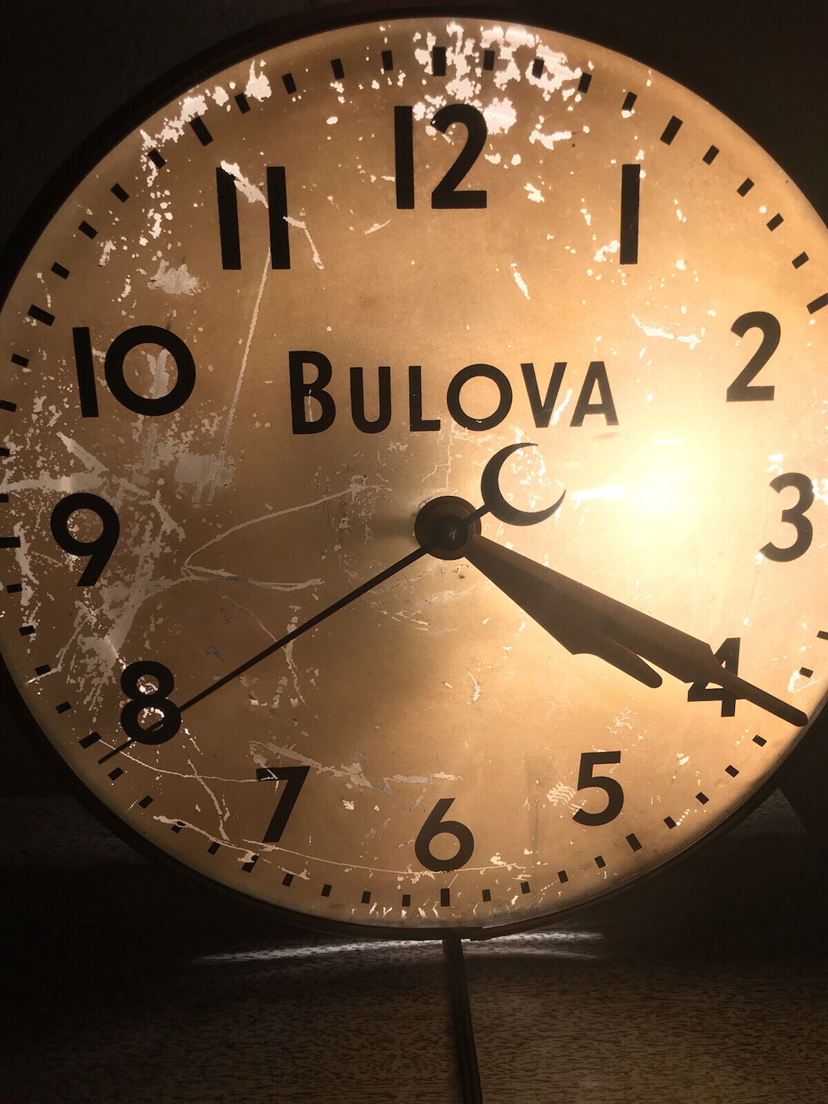 👀Vintage PAM Clock Working Bubble Glass Clock Bulova