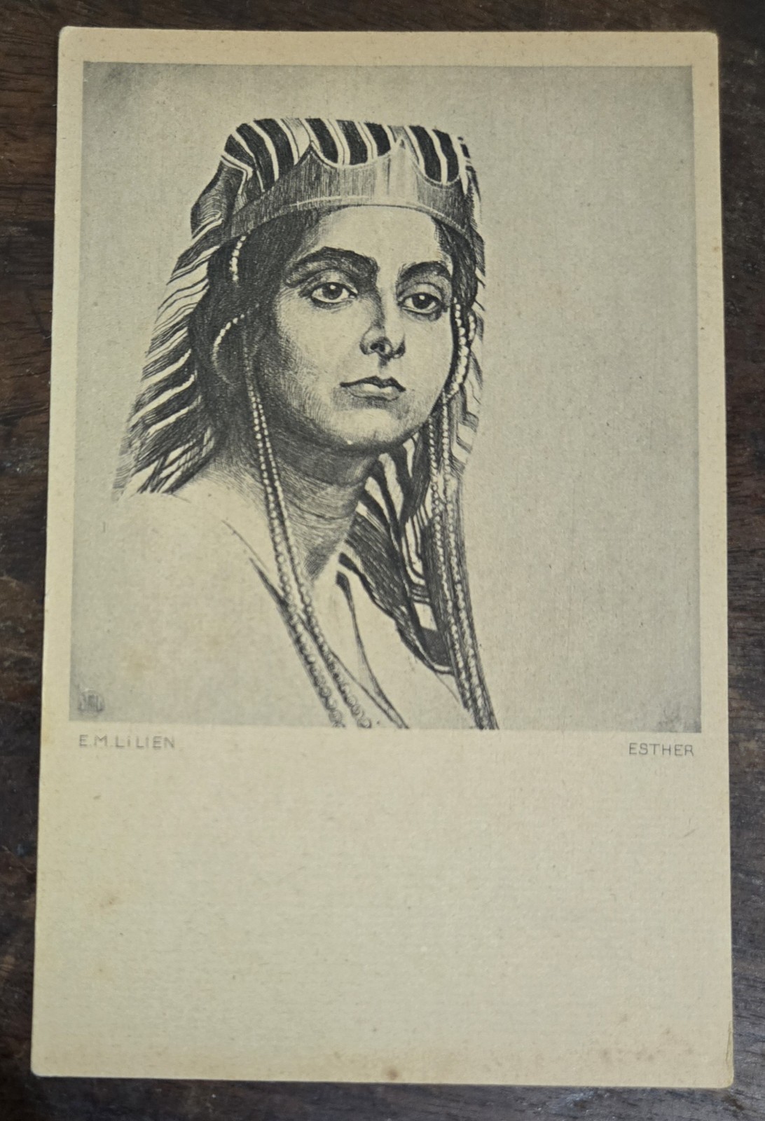Antique EM Lilien Esther Judaica Postcard B Harz Berlin Nr 50 Art Nouveau Used